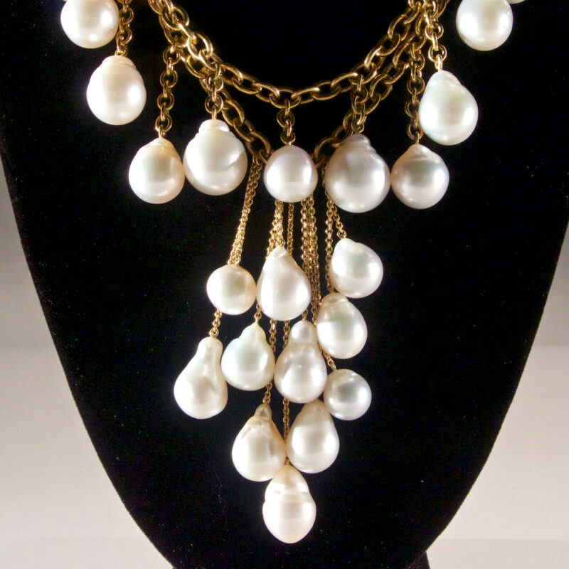 Prince Dimitri Baroque White South Sea Pearl Necklace
