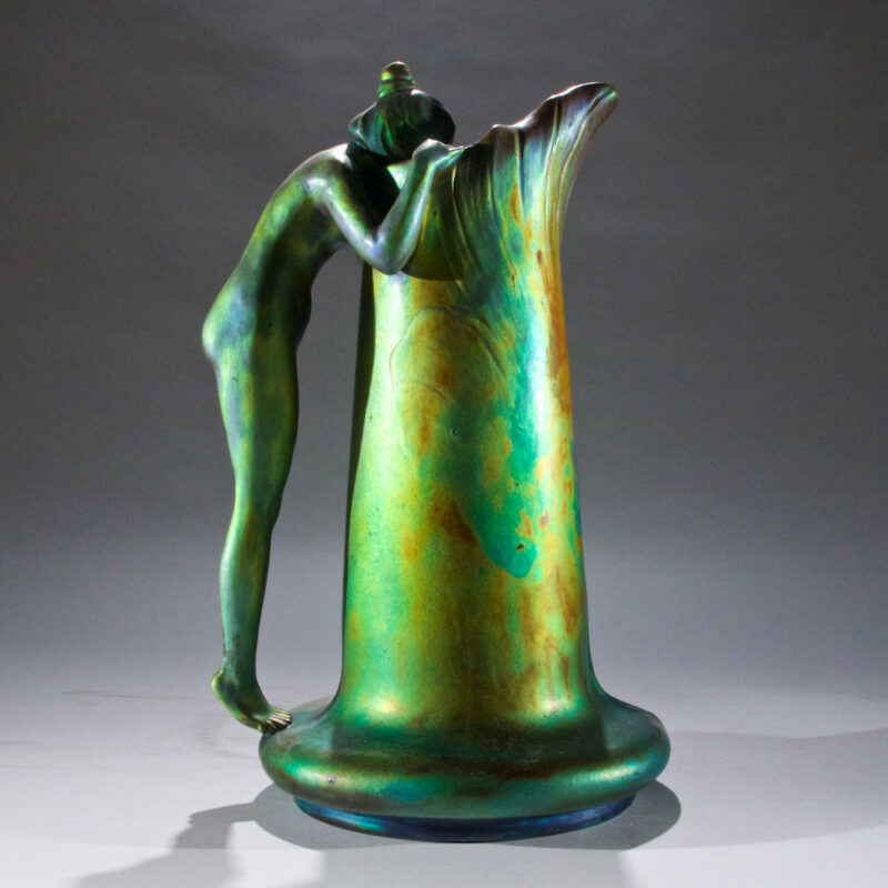 Zsolany Eosin Art Nouveau Pitcher
