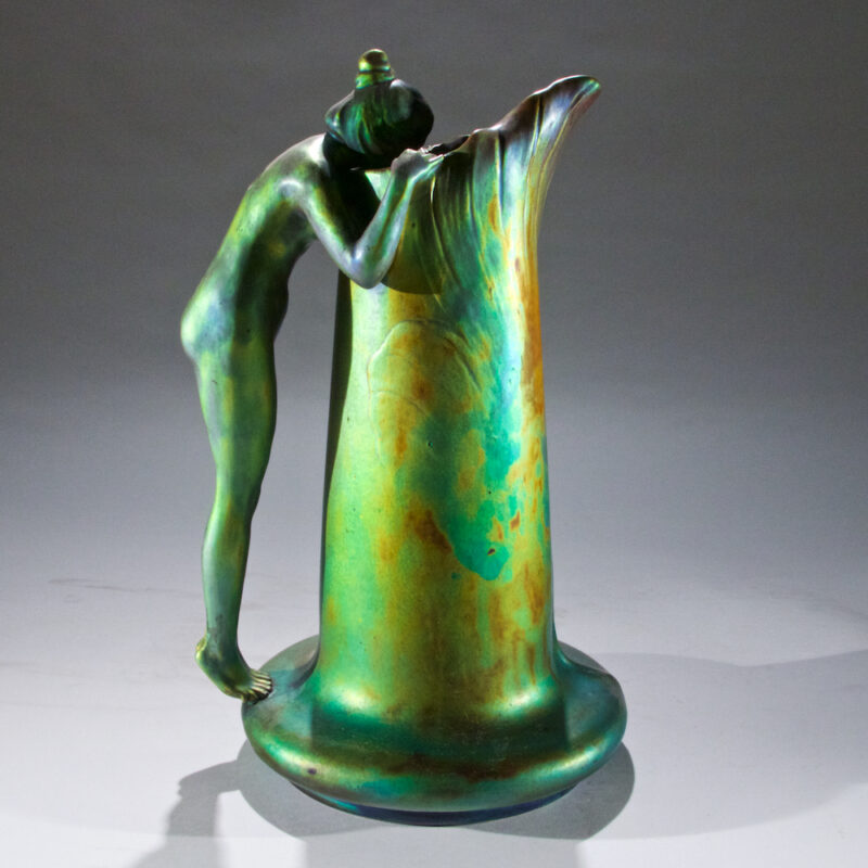 Zsolany Eosin Art Nouveau Pitcher