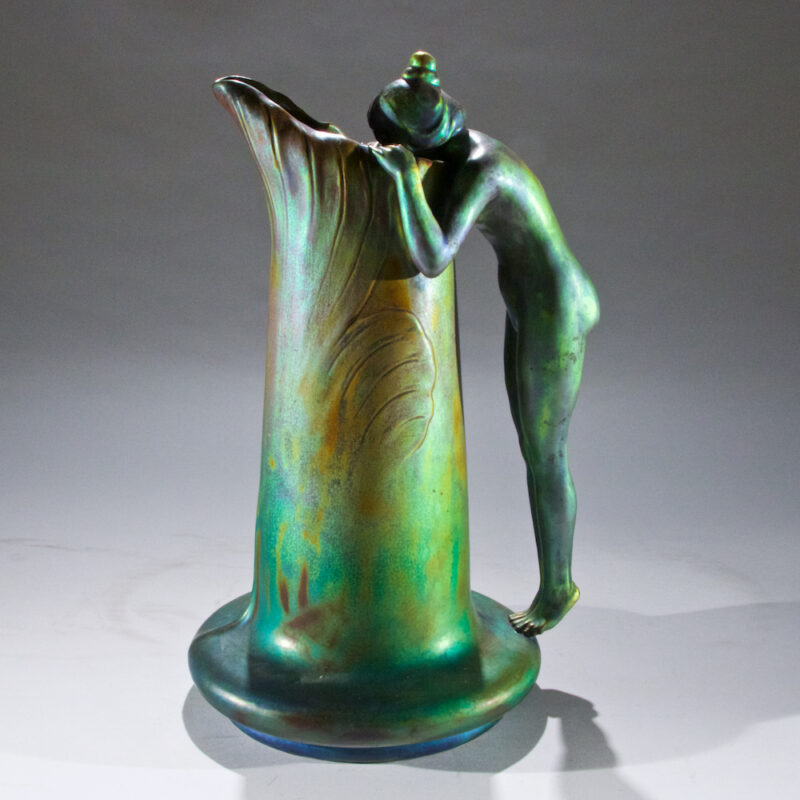 Zsolany Eosin Art Nouveau Pitcher