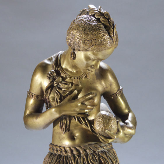 "Mother and Child" Bronze Sculpture