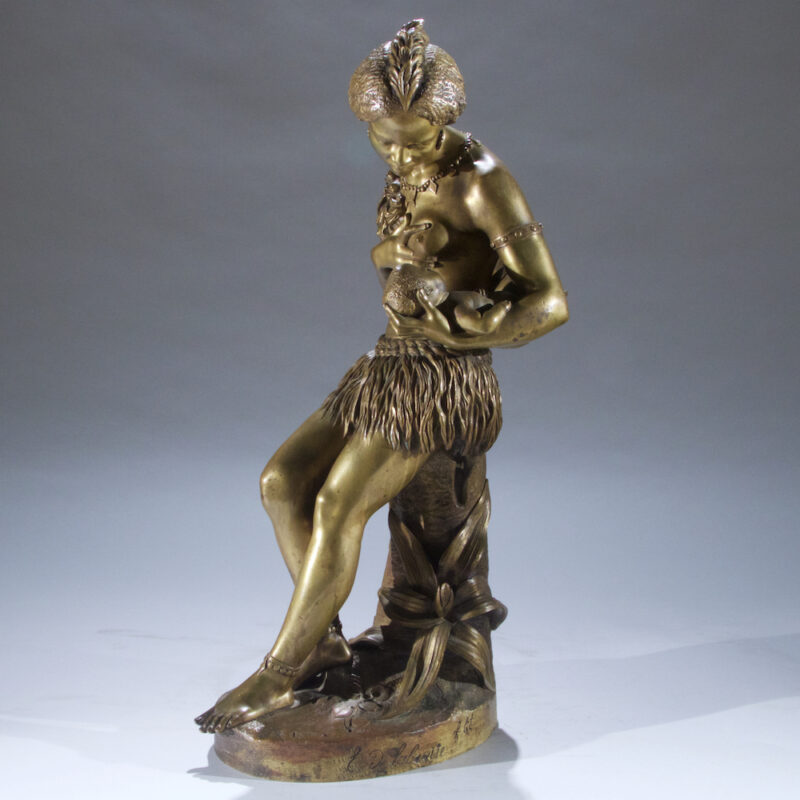 "Mother and Child" Bronze Sculpture