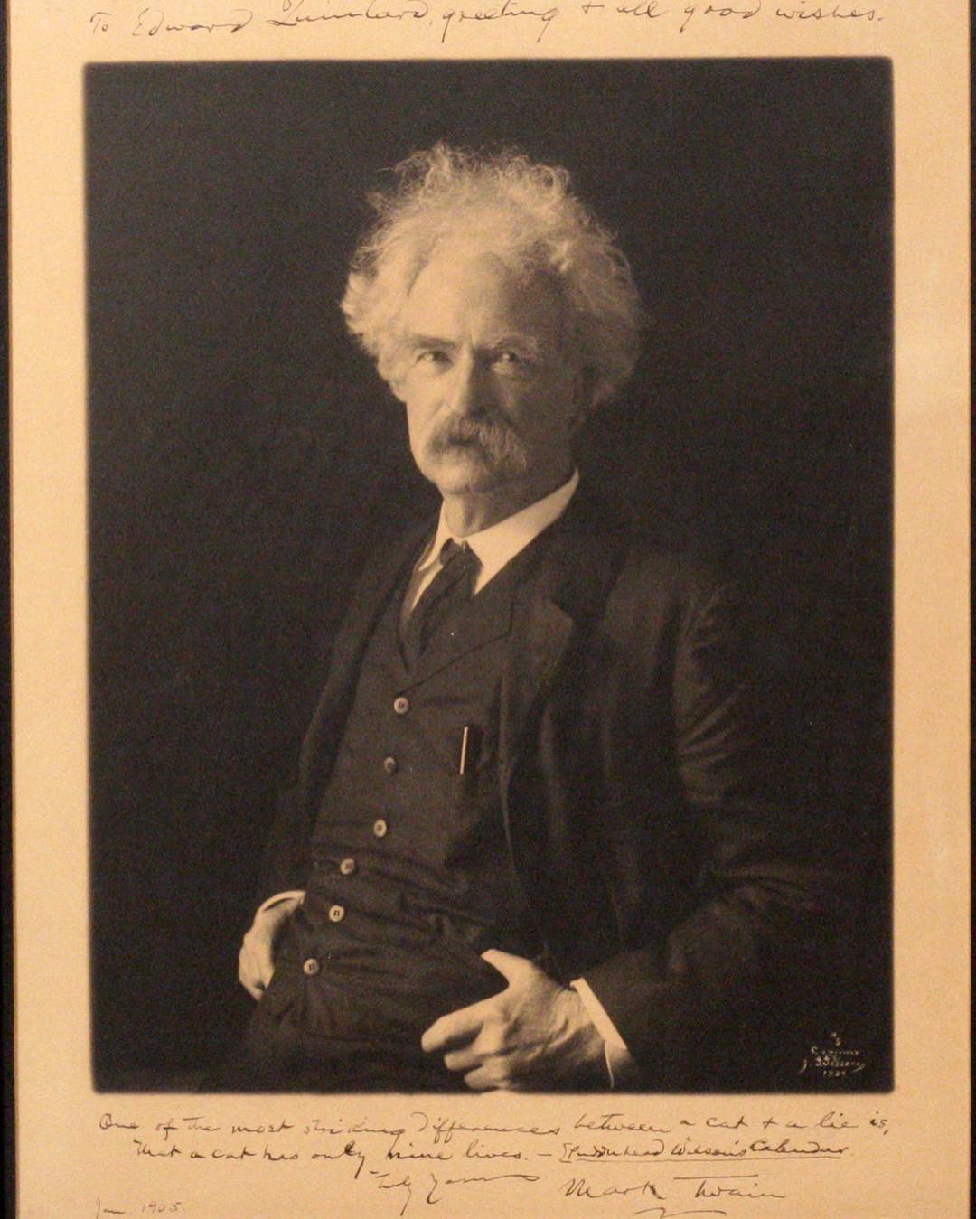 Mark Twain in Sepia Photogravure