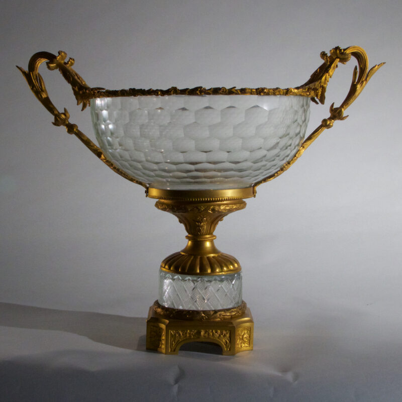 Elegant French Ormolu and Glass Centerpiece