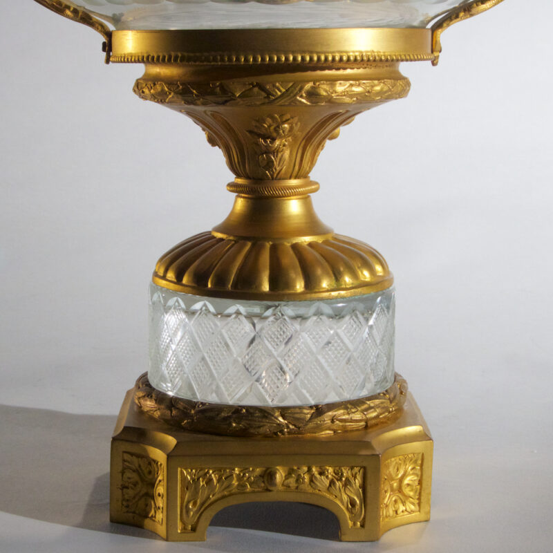 Elegant French Ormolu and Glass Centerpiece