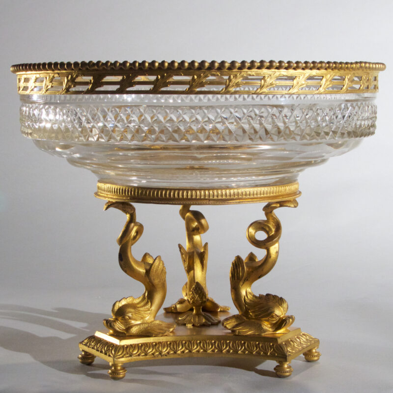 A Fine French Ormolu and Glass Centerpiece
