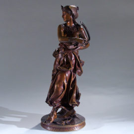 Fine Patinated Bronze Sculpture of an Egyptian Dancer by A. Falguiere