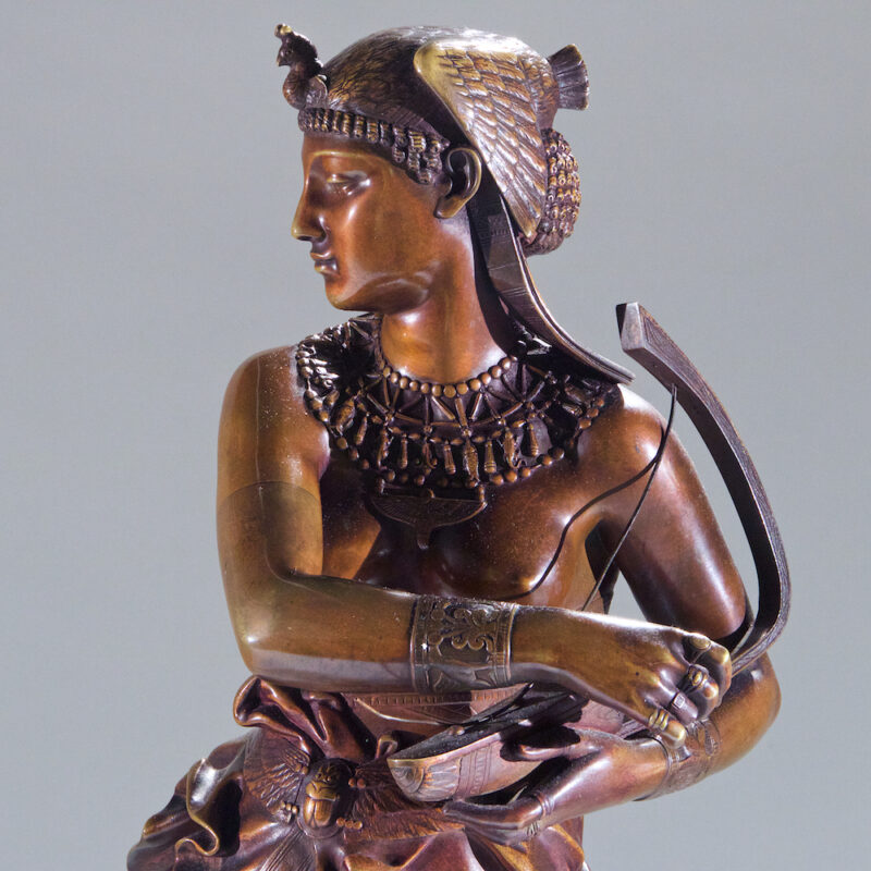 Fine Patinated Bronze Sculpture of an Egyptian Dancer by A. Falguiere