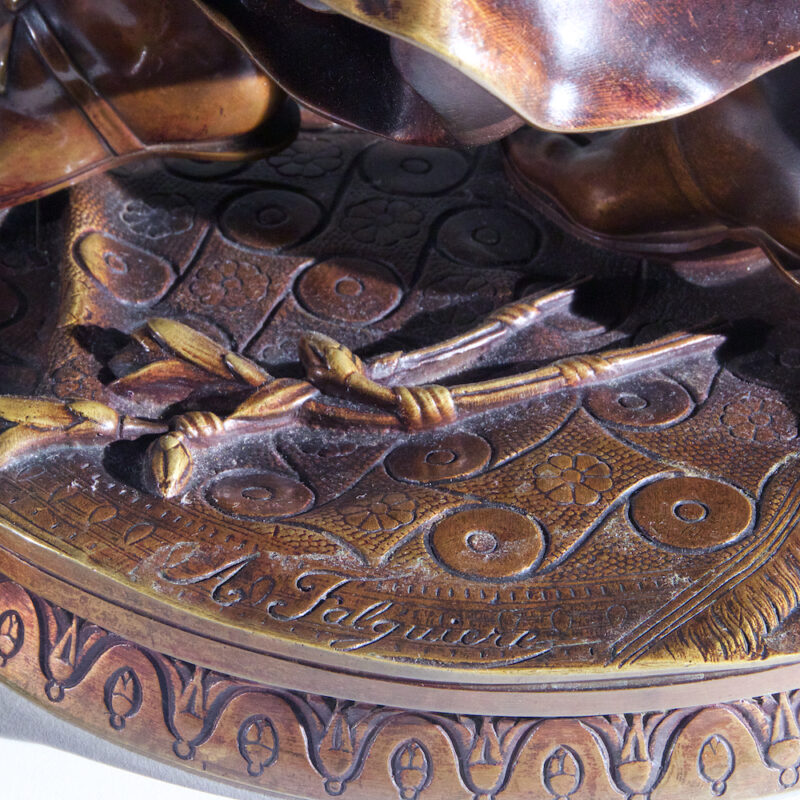 Fine Patinated Bronze Sculpture of an Egyptian Dancer by A. Falguiere