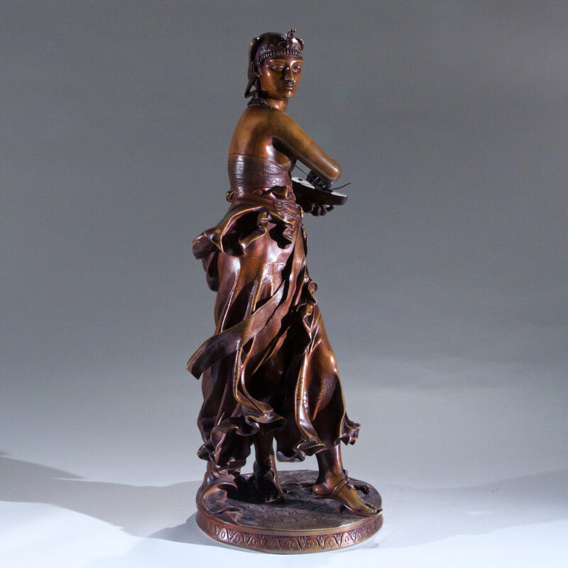 Fine Patinated Bronze Sculpture of an Egyptian Dancer by A. Falguiere