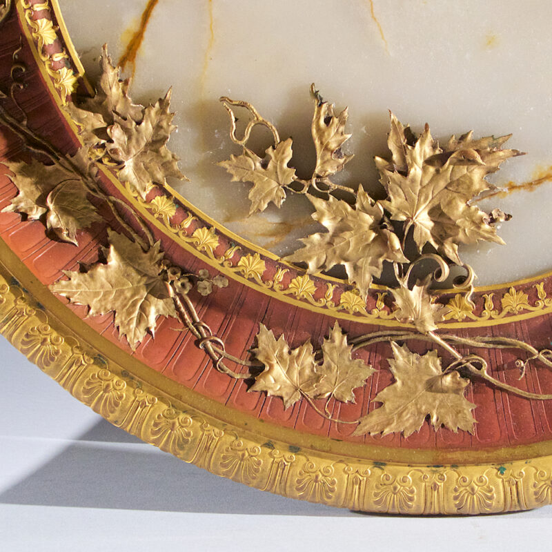 A Stunning French Ormolu-mounted Polychrome Bronze and Onyx Gueridon by G. Servant