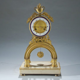Louis XVI Style Gilt Bronze Mantel Clock