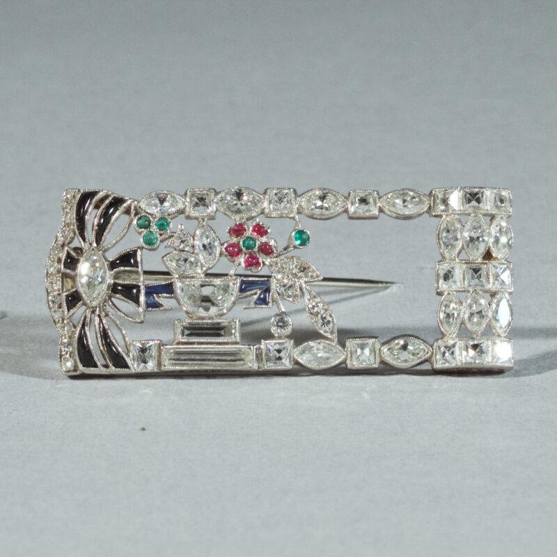 LaCloche Art Deco Diamond Brooch