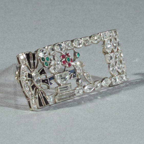 LaCloche Art Deco Diamond Brooch