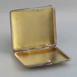 Silver and Enamel Cigarette Box