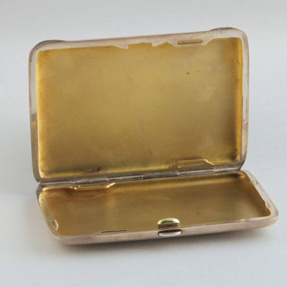 Silver and Enamel Cigarette Box