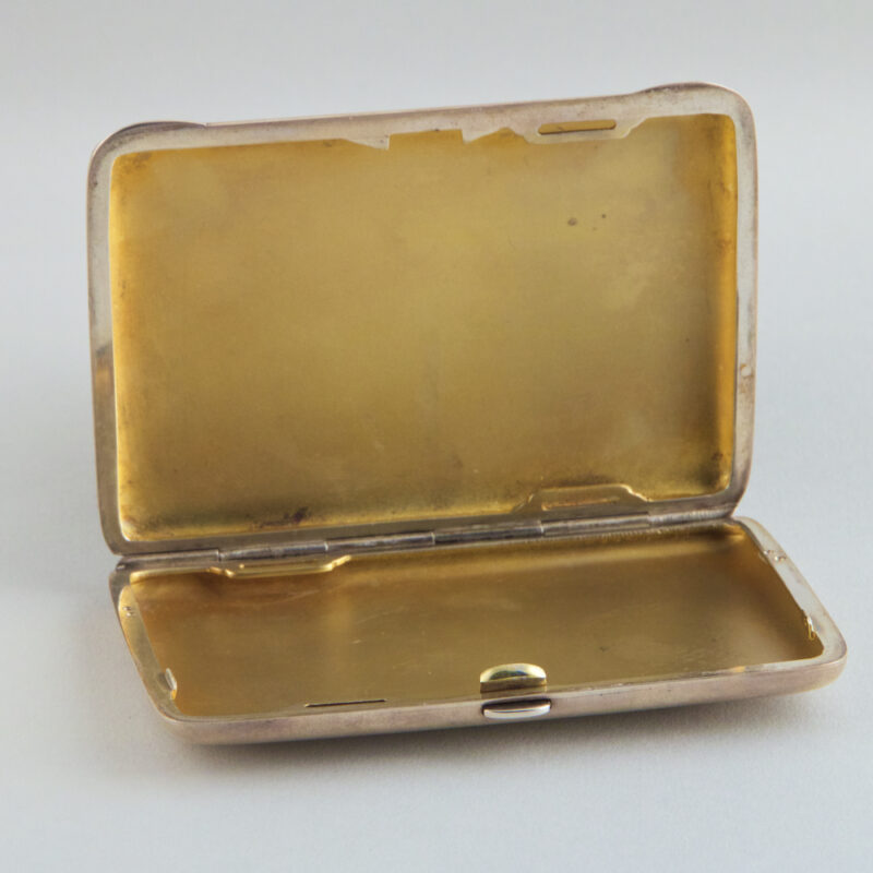 Silver and Enamel Cigarette Box