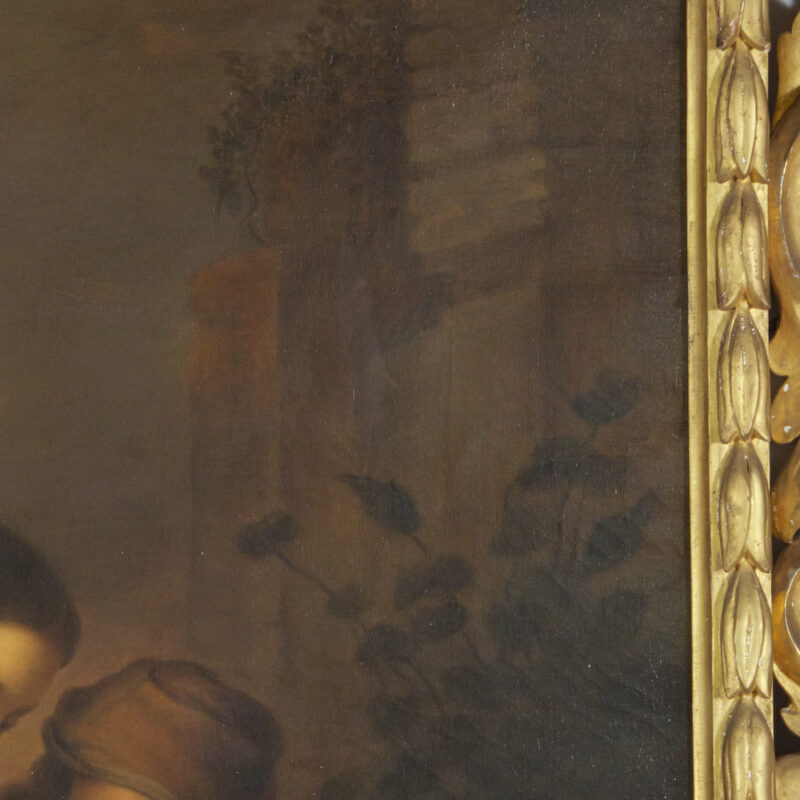 19th Century Italian Oil on Canvas in Gilt Wood Frame