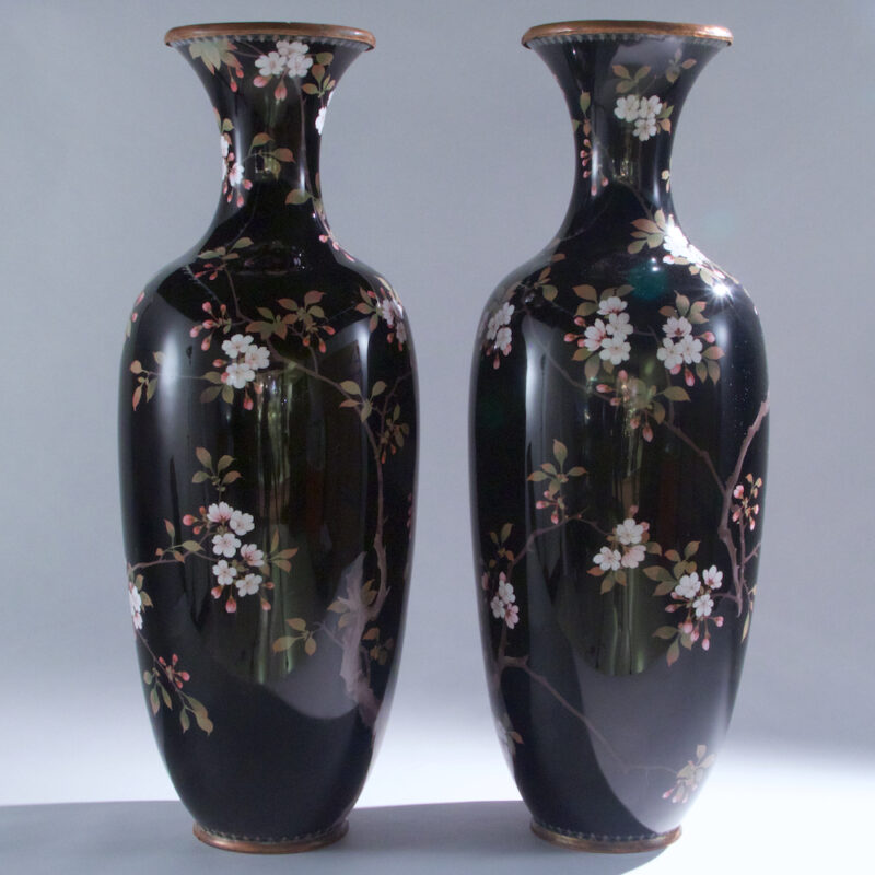 Pair of Very Large Japanese Vases