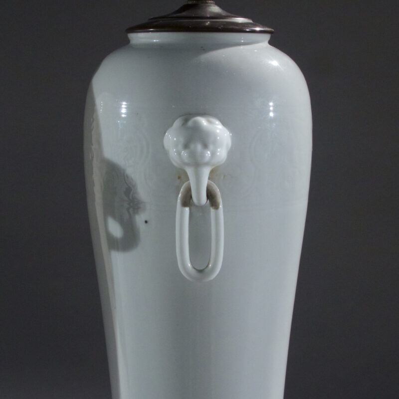 Pair of White Chinese Porcelain Lamps