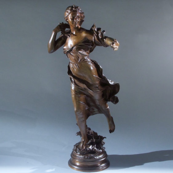 Large 19th Century French Patinated Bronze Sculpture by F. Charpentier