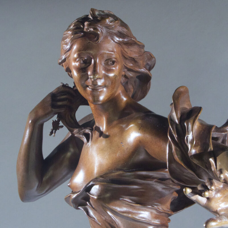 Large 19th Century French Patinated Bronze Sculpture by F. Charpentier
