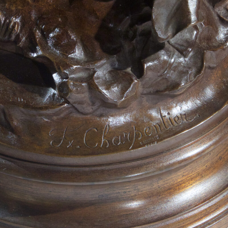 Large 19th Century French Patinated Bronze Sculpture by F. Charpentier