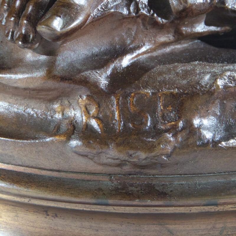 Large 19th Century French Patinated Bronze Sculpture by F. Charpentier