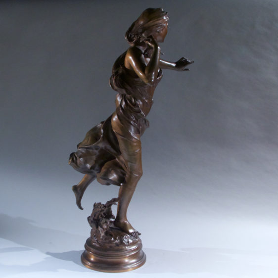 Large 19th Century French Patinated Bronze Sculpture by F. Charpentier