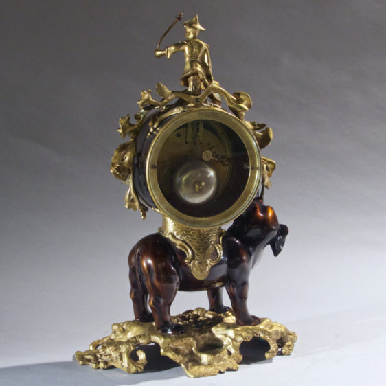 French 19th Century Louis XVI Style Bronze Elephant Clock