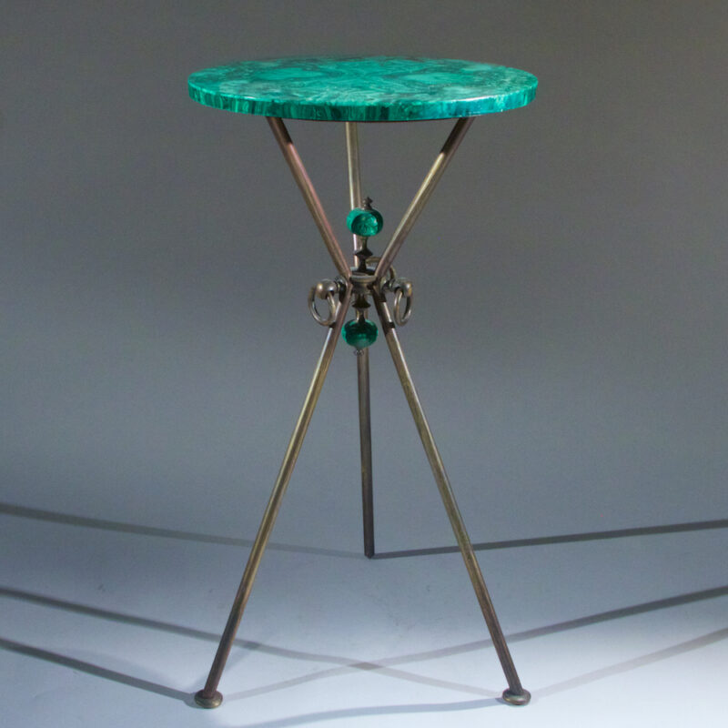 19th Century Russian Bronze and Malachite Table