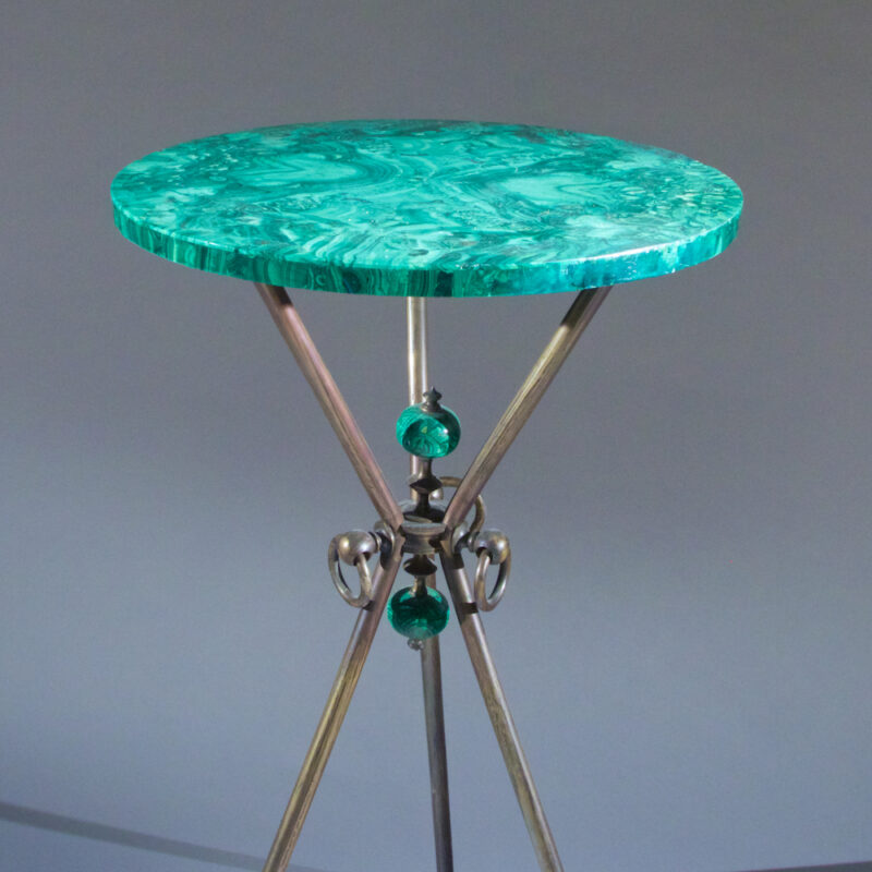 19th Century Russian Bronze and Malachite Table