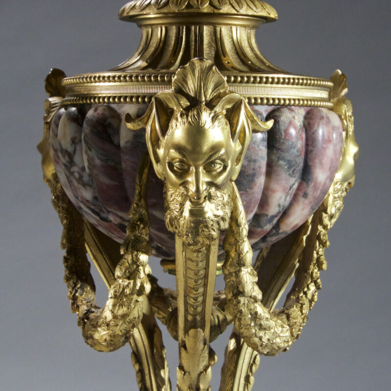 Very Fine Quality Pair of Ormolu Mounted and Marble Louis XVI Four Light Candelabra