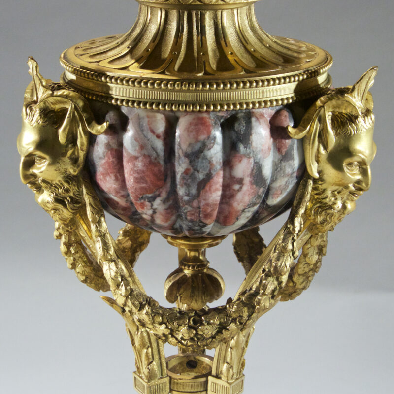 Very Fine Quality Pair of Ormolu Mounted and Marble Louis XVI Four Light Candelabra