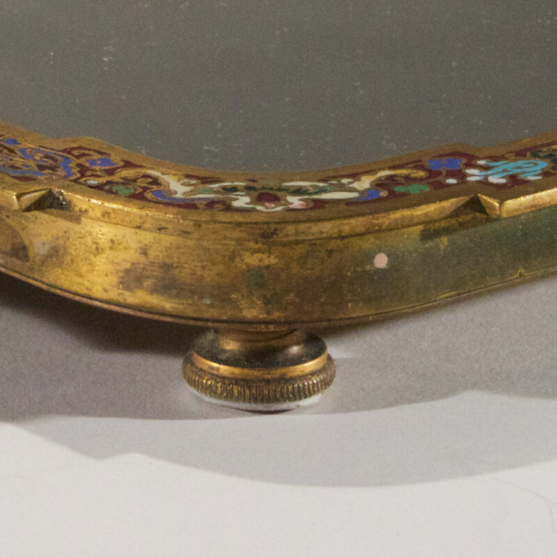 Exquisite Bronze Enamel Champleve Vanity Tray