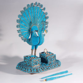 Royal Silver and Turquoise Ink Stand