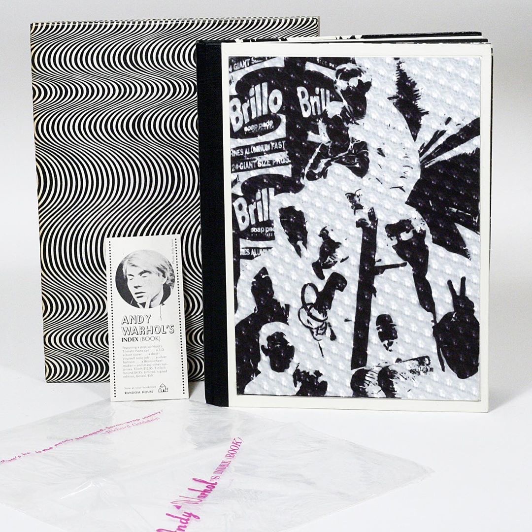 first edition of Andy Warhol's Index (Book) - illustration in black and white of Brillo