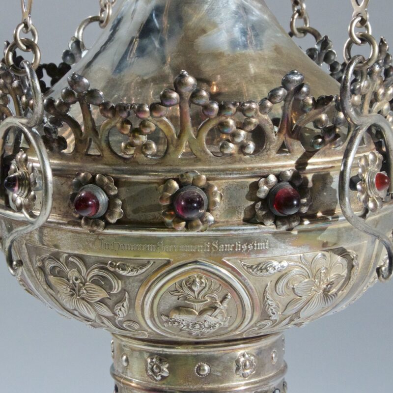 Antique Irish Sterling Silver Hanging Lamp