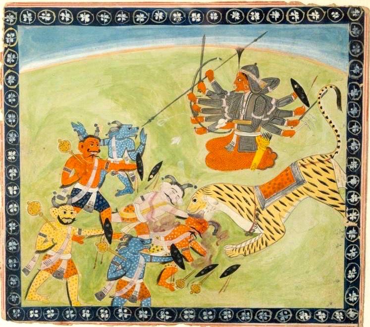 India, Illustrations From A Devi Mahatmya Series - Durga