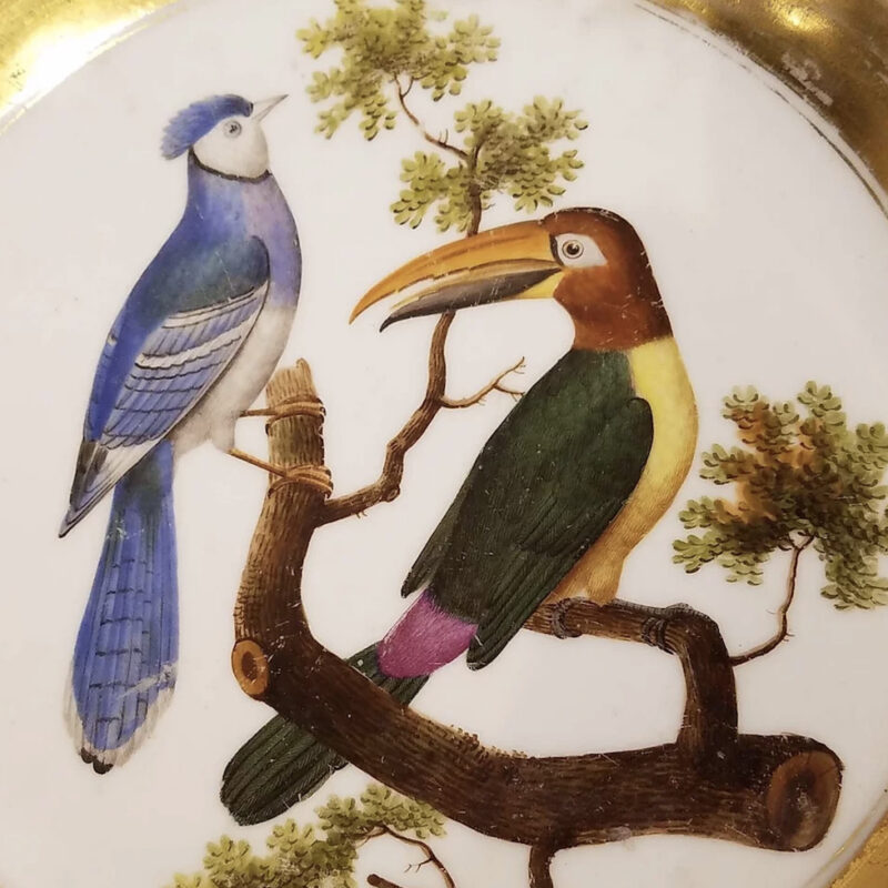 Old Paris Bird Porcelain Charger