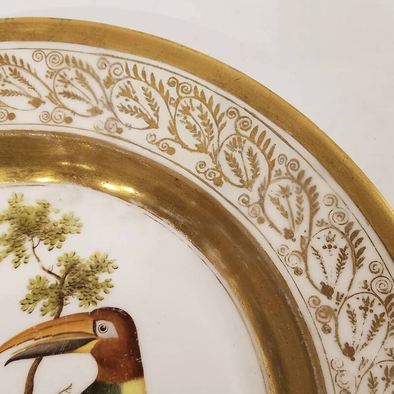 Old Paris Bird Porcelain Charger