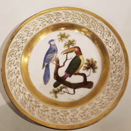 Old Paris Bird Porcelain Charger