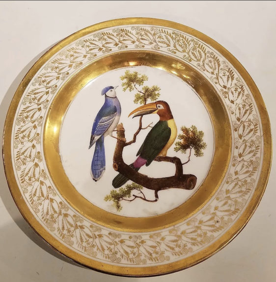 Old Paris Bird Porcelain Charger