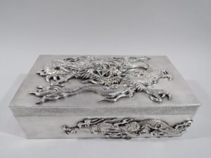 Silver box with dragons