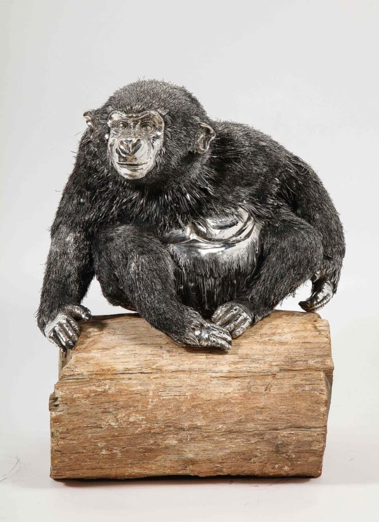Buccellati Silver Bristled Monkey - Rare Italian Silver