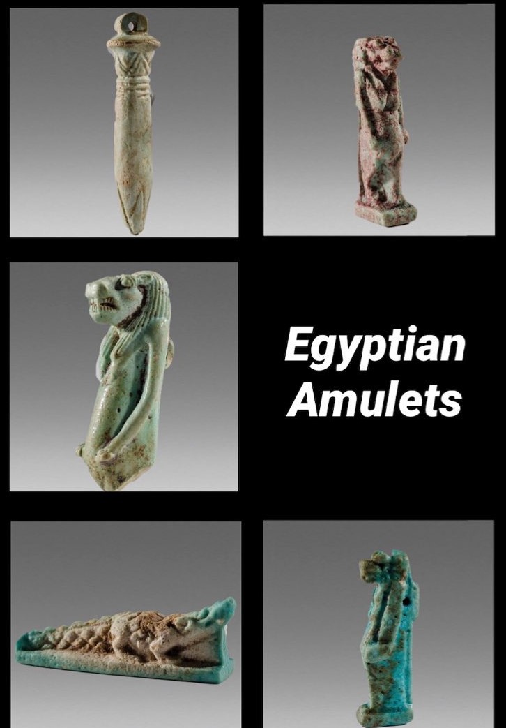 5 ancient Egyptian Amulets - at the Manhattan Art & Antiques Center